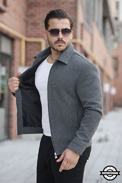 KOCCI New Season Cold-Proof Comfortable Fit Winter Men's Cashmere Jacket Coat