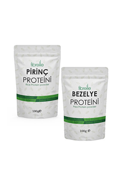 Fibrelle Bezelye ve Pirinç Protein Tozu 100gr // Yüksek Protein Oranı // %85 ...