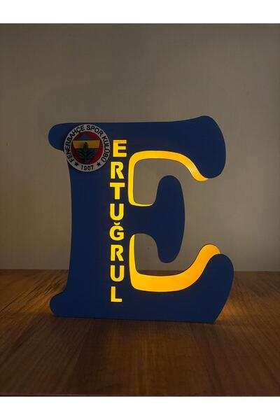 Runc Design Kişiye Özel Harfli Taraftar LED Masa Lambası – Galatasaray/Beşikt...