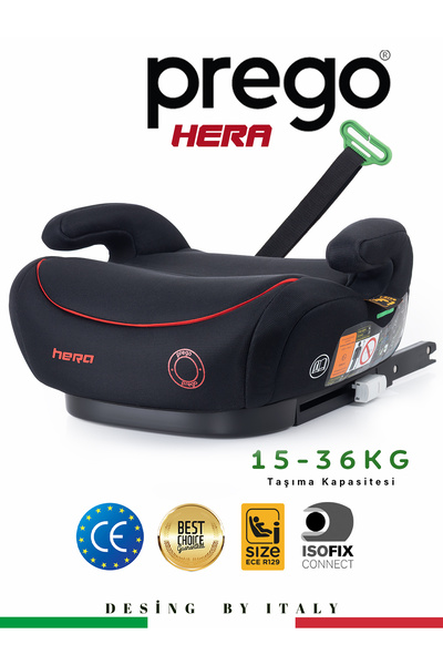 Prego Hera 15-36 Kg Emniyet Kemeriyle Kullanılabilen Isofixli Oto Koltuğu Yük...