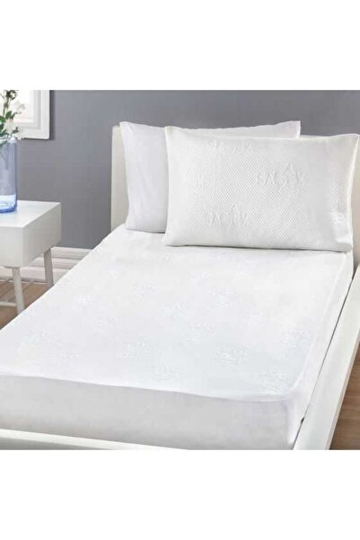 Sarev مرتبة جيرسي مزدوجة بيضاء مقاس كينج 180x200