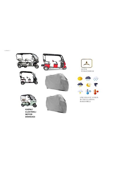 otoTR Volta VM5 Neo Üç Teker Elektrikli Kabinli Motor Brandası Su Geçirmez