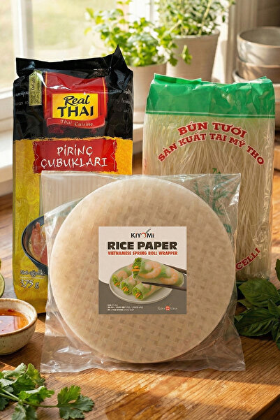 Bamboo Tree Rice Set / Pirinç Seti - Rice Paper, Vermicelli, Stick / Pirinç Y...