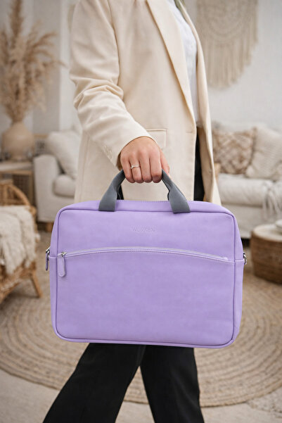 worken 15.6" Laptop Briefcase with Strap and Macbook Bag 39x30x4 Cm Plain Pat...