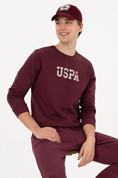 U.S. Polo Assn. Erkek Regular Fit Bisiklet Yaka Bordo Sweatshirt 50315536-VR177