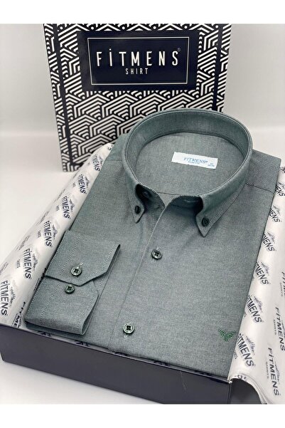 Fitmens Slim Fit Long Sleeve Cotton Easy-To-Iron Men's Shirt with Gift Box Fs...