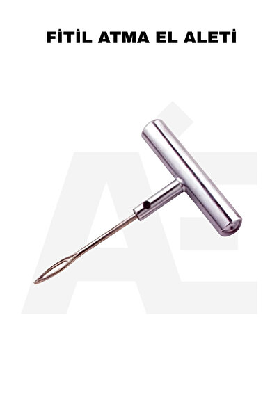 JuneThree Dubleks Lastik Tamir Metal Set - 5 Adet Kısa Fitil - Fitil Atma Aleti ve Yedek Ucu