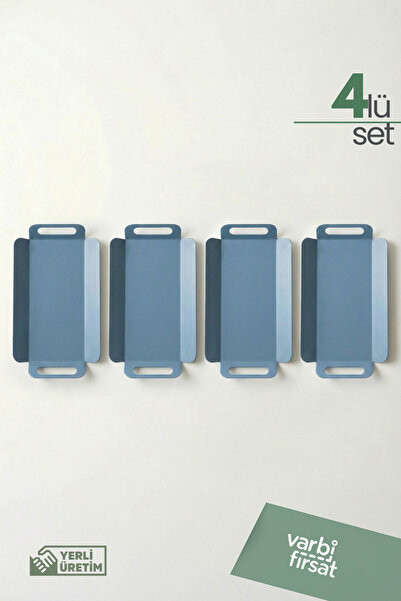 Varbifırsat Set of 4 Modern Metal Small Presentation Trays