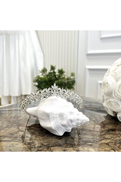 Taşmeran تاج زفاف بتصميم حجر الكريستال عالي الجودة، تاج خطوبة ووعد للزفاف A-5...