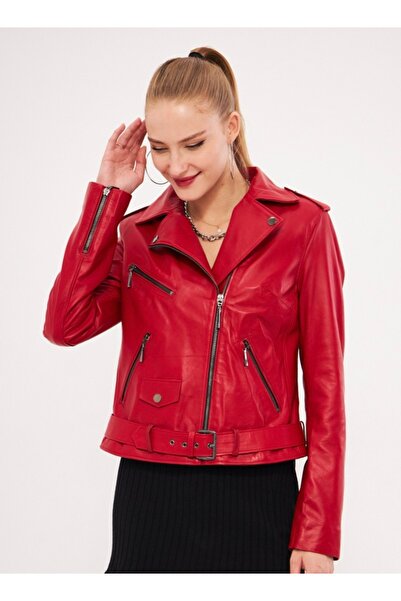 The Leather Craft Kadın Hakiki Deri Ceket