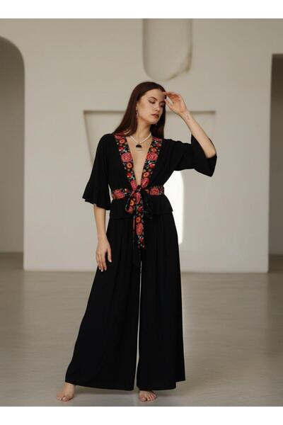 Su Koleksiyon Pamira Viskon Pant & Bluz Takım Kavuniçi