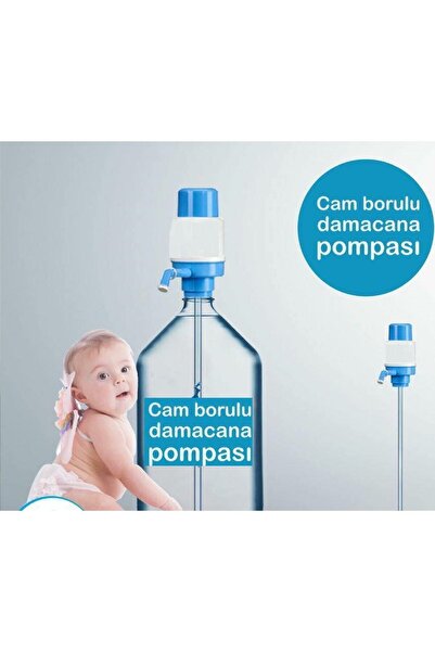 Cyber Cam Borulu Manuel Su Pompası 19lt Damacana Ve 15lt Cam Damacana İle Uyumlu