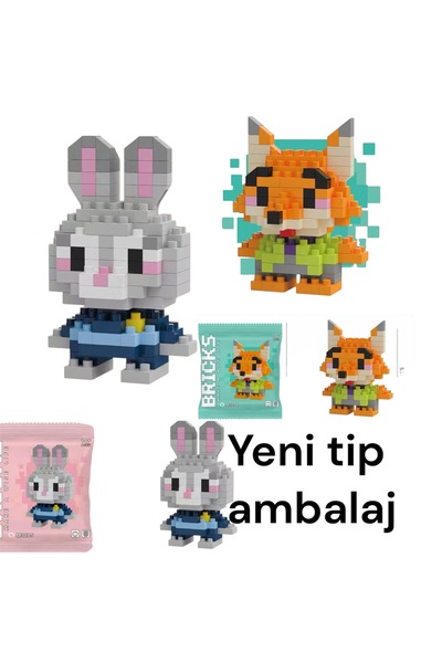 Genel Markalar Judy Ve Nick İkili Set Mini Yapı Oyuncakları.