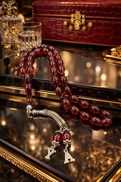 ANP MODA TASARIM Ateş Kehribar Tesbih,Harfli Kişiye Özel Seri, Sıkma Kehribar...