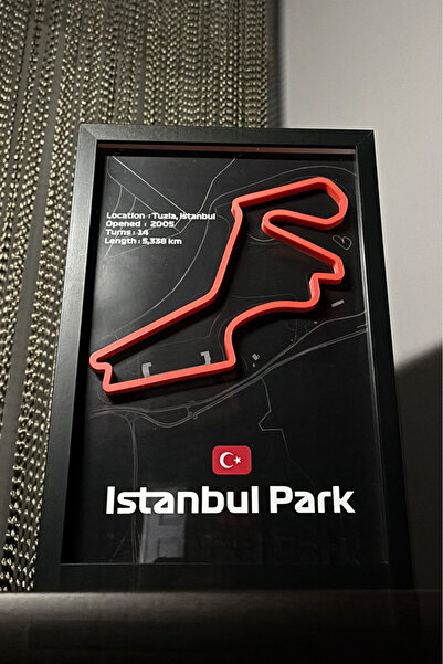 Besthree Formula 1 (F1) İstanbul Park 3 Boyutlu Çerçeveli Tablo