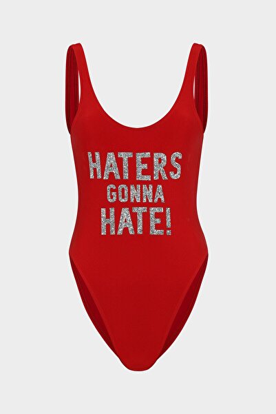 Açelya Okcu Haters Gonna Hate!Slogan Push Up Μαγιό