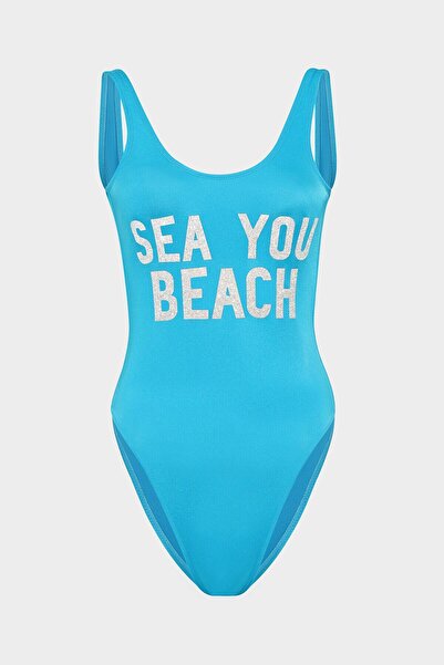 Açelya Okcu Sunset Vibes Slogan Push up Swimsuit