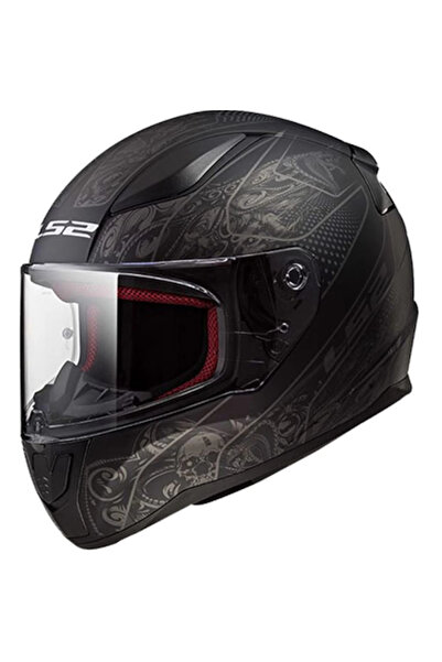 LS2 Rapıd Crypt Mat Kask Siyah (Siyah vizörlü)