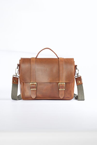 petra HAKİKİ DERİ POSTACI ÇANTA