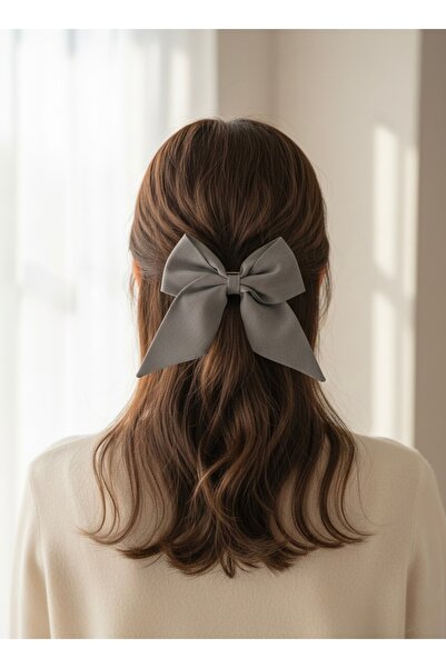 Toka Delisi مشبك القوس الأوتوماتيكي الملون للنساء باللون الرمادي، مشبك مصنوع ...