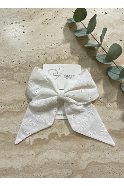 Toka Delisi Αυτόματο φιόγκο με εκρού σχέδιο - Πόρπη για πρόσκληση γάμου με χτ...