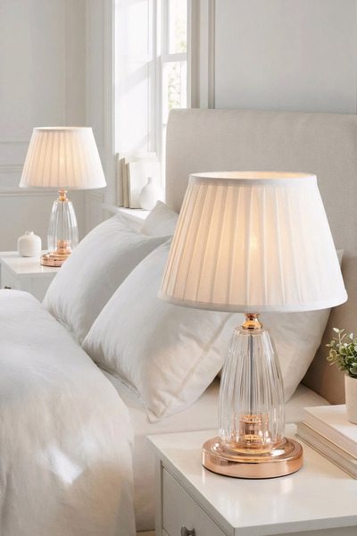 AbajurAksesuar كوبا نحاس - أباجورة سلمون 2 قطعة