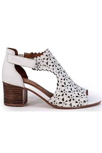 Venüs Cabir Genuine Leather Comfort Orthopedic Women's Sandals White