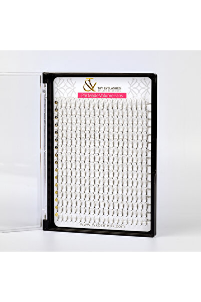 T&Y EYELASH Hazır Demet İpek Kirpik - 5D , Spiky Islak Efect , T&Y , CC 0,07 , Mix 8-15mm , 16 Sıra , 320 Demet