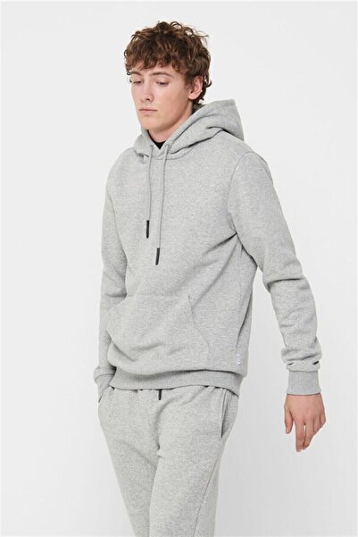 Only & Sons Hanorac pentru bărbați, gri deschis, gri melange tricou - 22018685