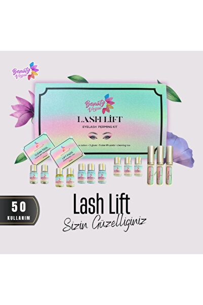 Beauty Vogue 50 Kullanımlık Lash Lift Kit Perması Kirpik-kaş Lifting Seti Tam...