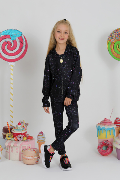 Star Pearl Kids Kız çocuk spor fermuarlı sweatshirt