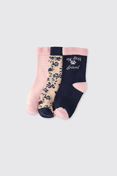 Panço Kız Bebek 3'lü Soket Çorap