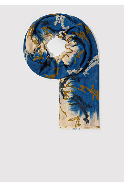 Mavi Desenli Lacivert Şal 1913849-35596