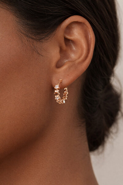 Sacce Scarves&Accessories Stone hoop earrings