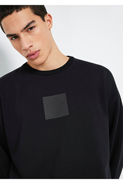 Mavi guler rotund Black Swea pentru bărbați tricou 0S10530-900