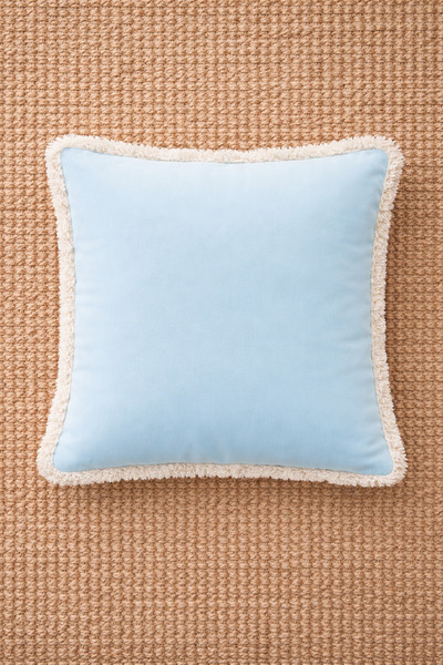 Alacastore Bohemian Blue Tasseled Throw Pillow Cover