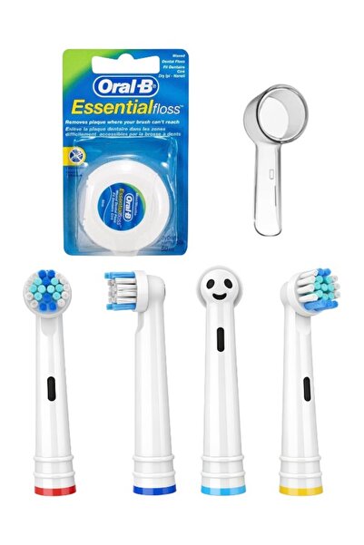 Oral-B Oral B Diş İpi Şarjlı Ve Pilli Diş Fırçası Uyumlu Muadil 4 Adet Yedek ...