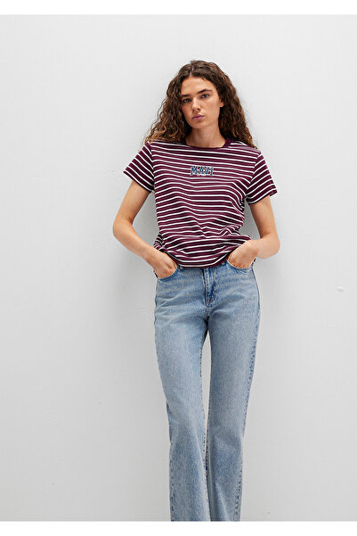 Mavi Тениска с лого и бордо принт, стандартна кройка / нормална кройка 161356...