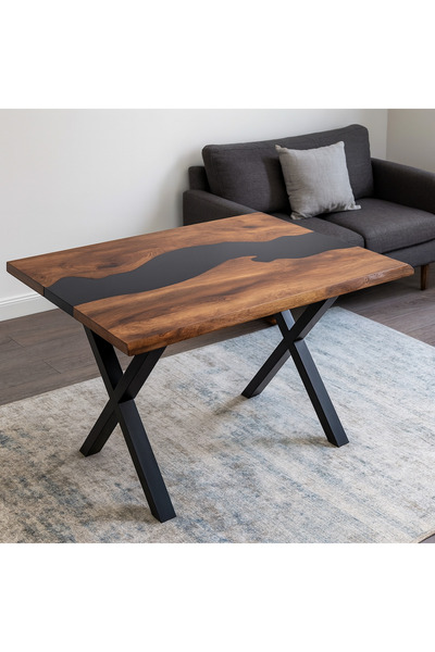 demirhanlar mobilya Balkon Bahçe Kafe Mutfak Masası 70x110 paslanmaz metal ayak