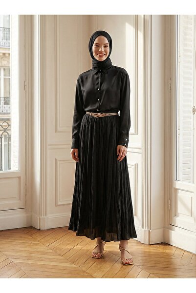 Refka Спідниця з плісированим ефектом - чорна - Refka