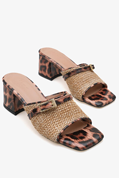 Liza Shoes JAYLA Papuci de damă cu curea cu detalii din paie A026-K316