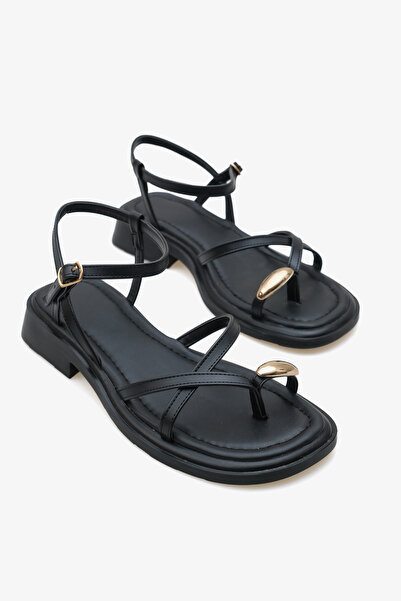 Liza Shoes صندل نسائي يومي بإبزيم إبهام من EBRU A024-K2017