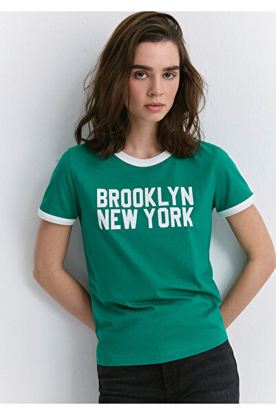 Mavi New York Printed Green T-Shirt Slim Fit 1613061 -71879