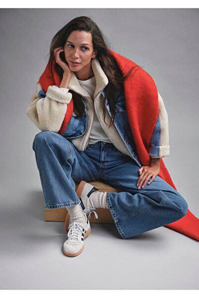 Mavi Rubina 90lar Açık Mavi Suni Kürklü  Jean Ceket 1110278-88589