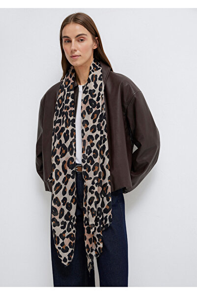 Mavi Leopar Desenli Şal 1912871-85397