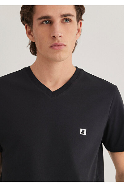 Mavi Pro Baskılı Siyah Tişört Standart 0612756-71379