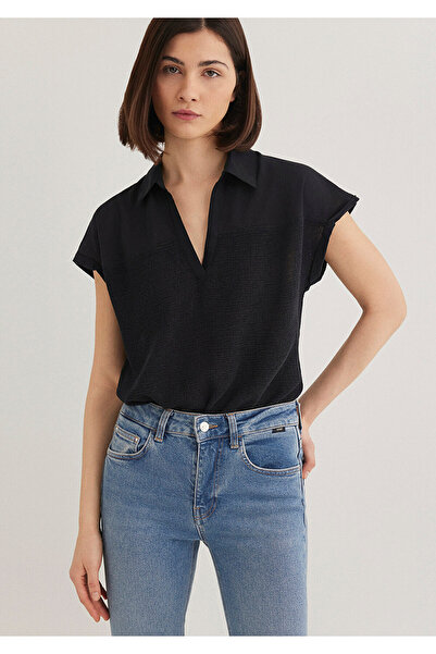 Mavi Short Sleeve Black Blouse1210801-900