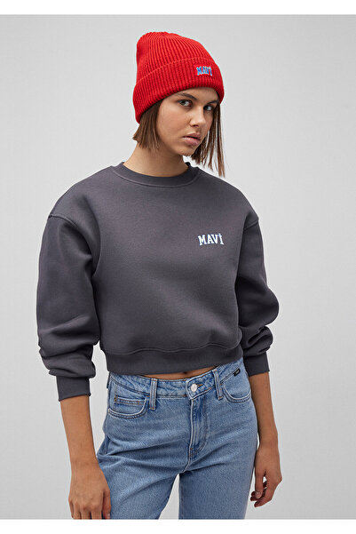 Mavi Logo Baskılı Kırmızı Bere 1912023-85279