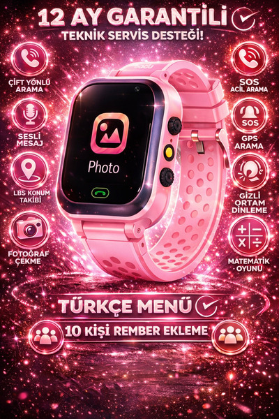 Remina Sim Kart Özellikli Akıllı Çocuk Saati Konum Takip Karşılıklı Görüşme O...