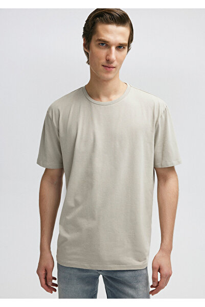 Mavi Stretch Beige Basic T-Shirt Loose Fit / Loose Relaxed Cut 0610136 -70100
